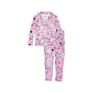 Preppygoose 2Pc Girls Abroad Pajama Set, Pink